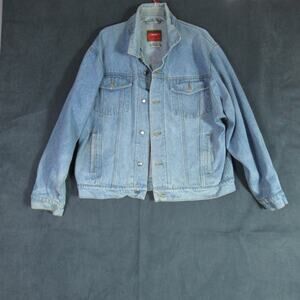Vintage Wrangler HERO Jacket Mens XL Blue Trucker Denim Jean Western 90s Retro